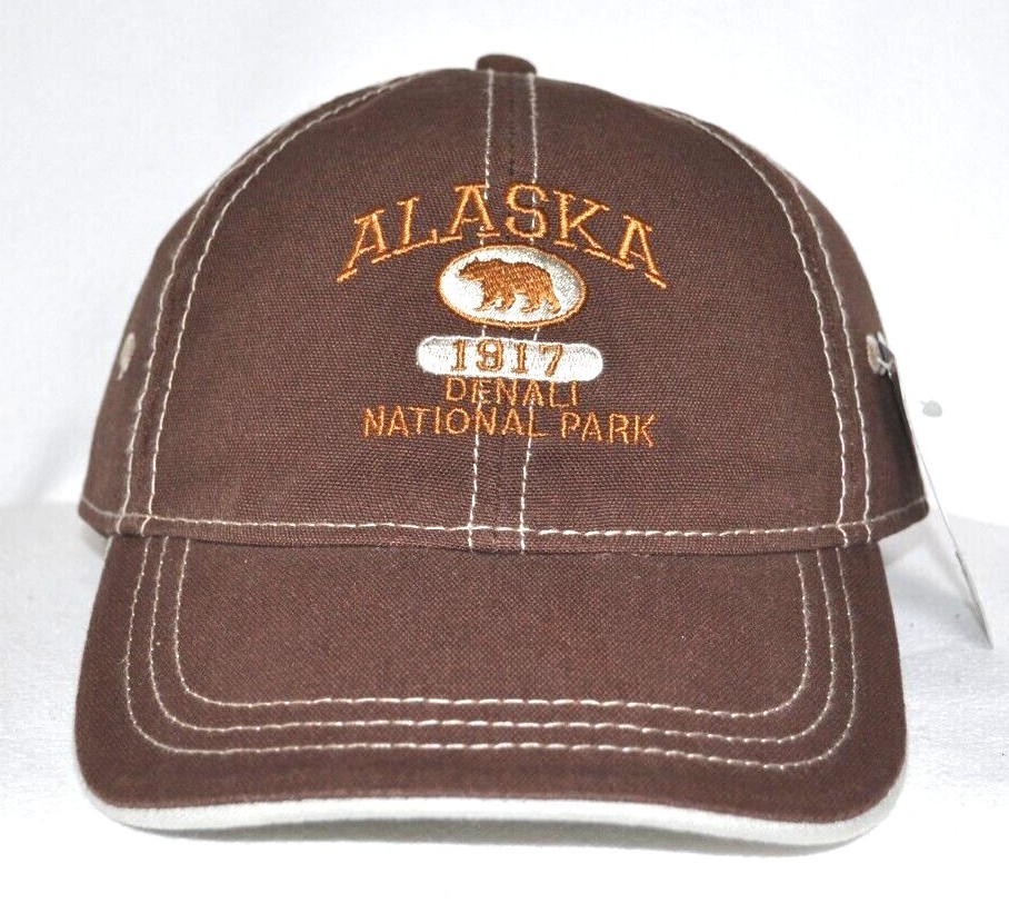 Denali Trucker Hat w/National Park Woven Patch (Navy/White) Denali National Park Hat \u2013 The National Park Store
