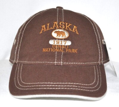 *DENALI NATIONAL ALASKA* Grizzly bear Ball cap hat *OURAY SPORTSWEAR embroidered