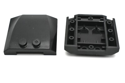 TCM BRICKS Black Wedge 4x4x 2/3 Triple Curved X2 Compatible Parts & Pieces