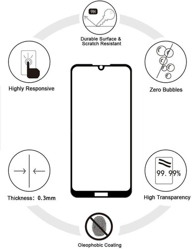 Full Screen Cover Huawei P40,Mate 30,Nova 5i,5T Tempered Glass Screen Protector - Picture 21 of 25