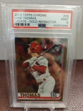 2019 Topps Chrome Update Lane Thomas RC PSA 9 Gold Ref #03/50