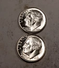 1949 FT + 1950 Roosevelt Dime Lot * Gem BU * 2 Coin Set * 90% Silver * XDL72