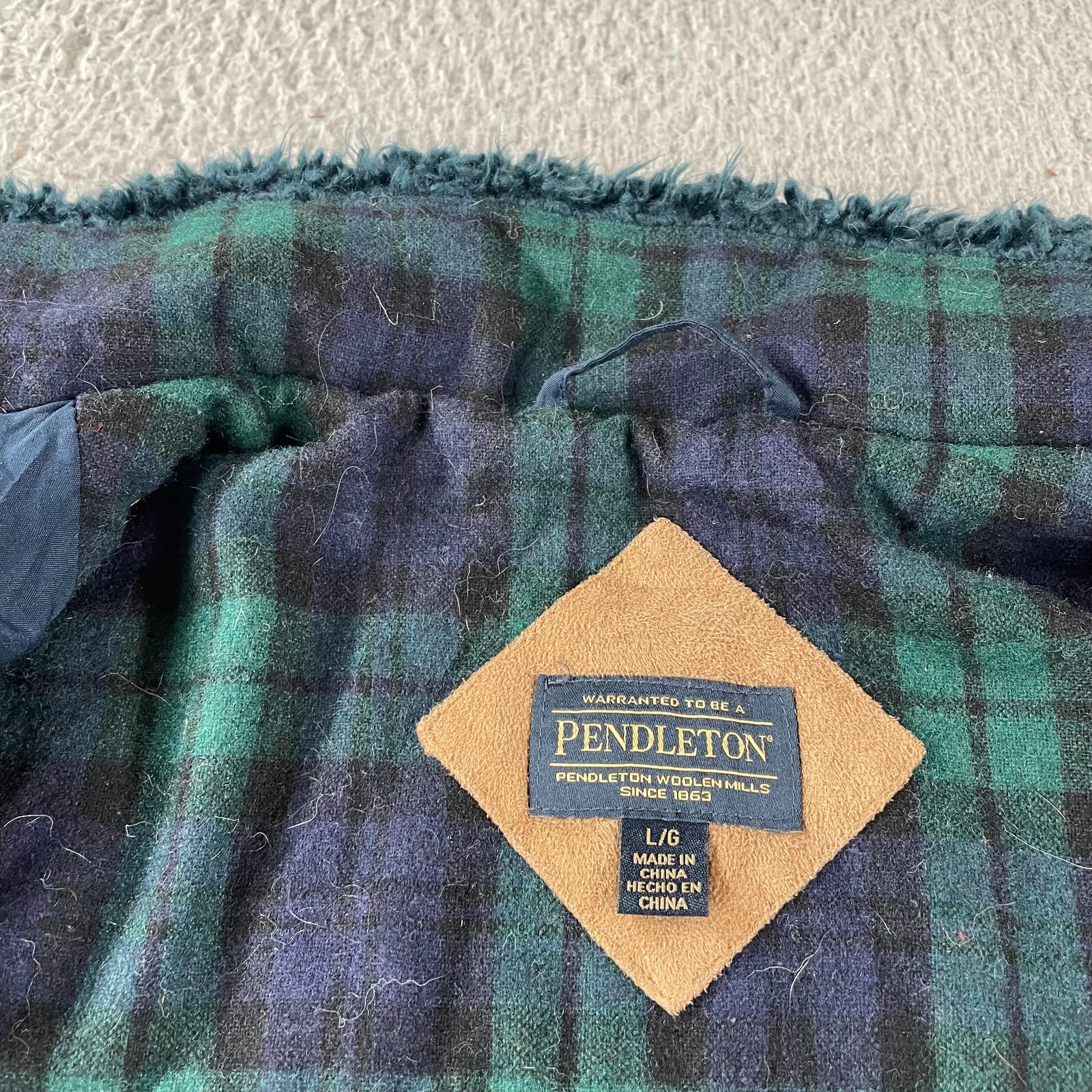Pendleton Fleece Jacket Full Zip Deep Indigo Gree… - image 9