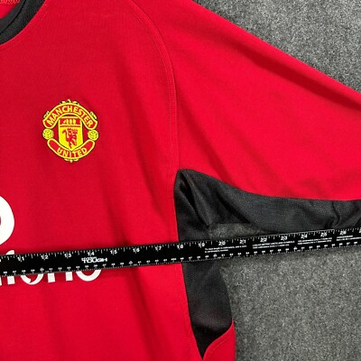 Vintage Manchester United Soccer Jersey Men's XL Red Vodafone