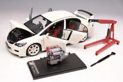CivicFD2 Gen8品 DCT 1/64 FD2 Model 8th Generation Honda Civic Type R Car Alloy
