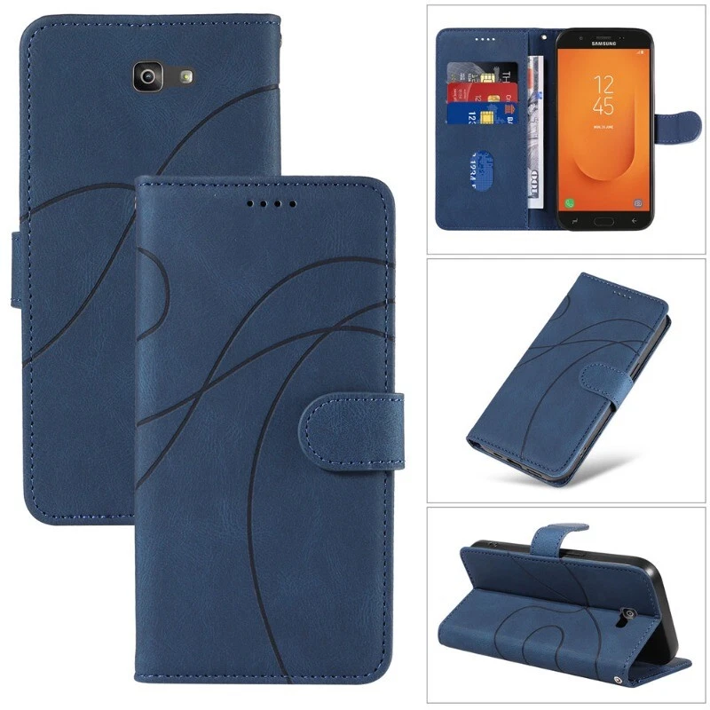 Para Samsung A3 A7 A8 A9 J3 J5 J330 J530 A06 Abatible Cuero Billetera Tarjeta Estuche Cubierta Foto 4 de 4