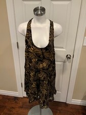 Michael Kors Brown Python Print Mini Sleeveless Tank Dress, Size ML