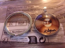 Mini Cymbal Keychain with Key Ring key chain Necklace Pendant Ear Rings Charm