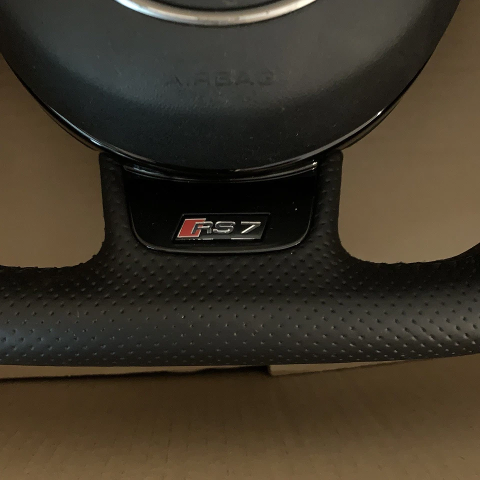 Volante inferior plano OEM Audi RS7 S7 A7 RS6 S6 A6 Quattro 2012-2018 Foto 4 de 4