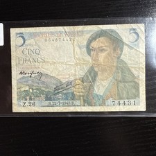 France Banknotes 1943 5 And 20 Francs Circulated