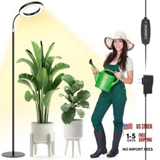 LBW Grow Light with Stand for Indoor Plants - Adjustable 1 Head 6.3" Black