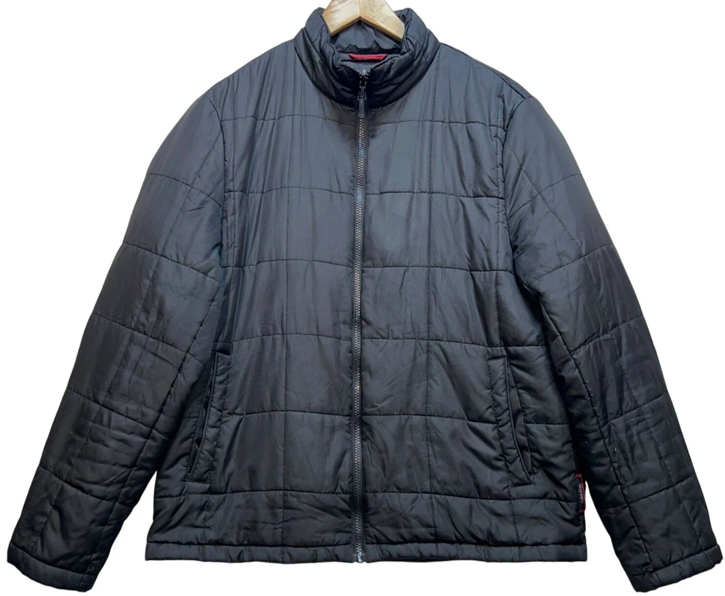 Calvin Klein Mens Zip Up 3-In-1 Jacket Liner Quilted Puffer Sz M Black