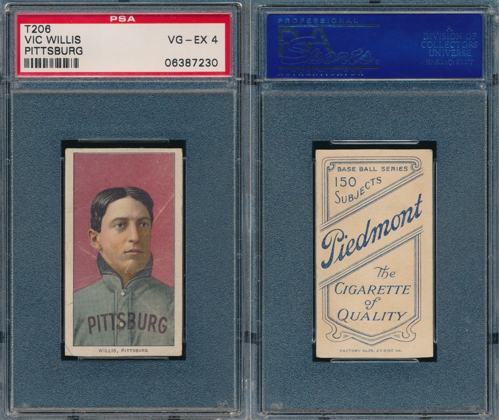 T206 Vic Willis (Pittsburg)  HOF Pied 150 F25  PSA 4