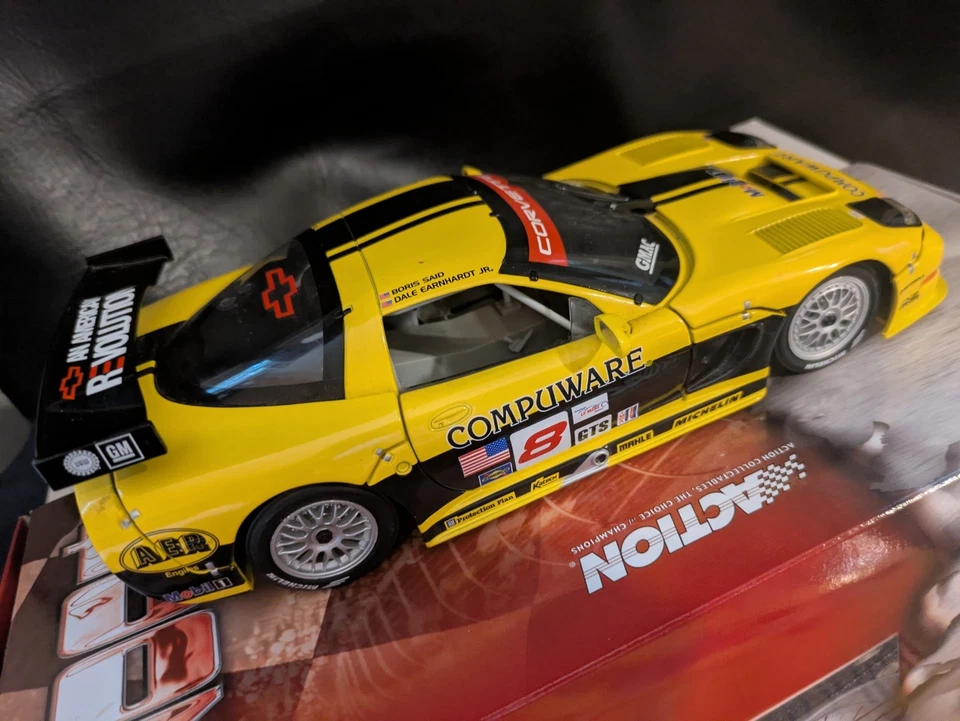 2004 Earnhardt Jr Boris #8 C5R Corvette Compuware 1:18 Moulé Racecar Boîte 4938 - Photo 2/4