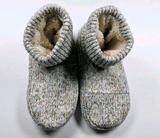 Bombas Sherpa Lined Gripper Bootie Slippers House Shoes Size M W9-11.5, M 7-9.5