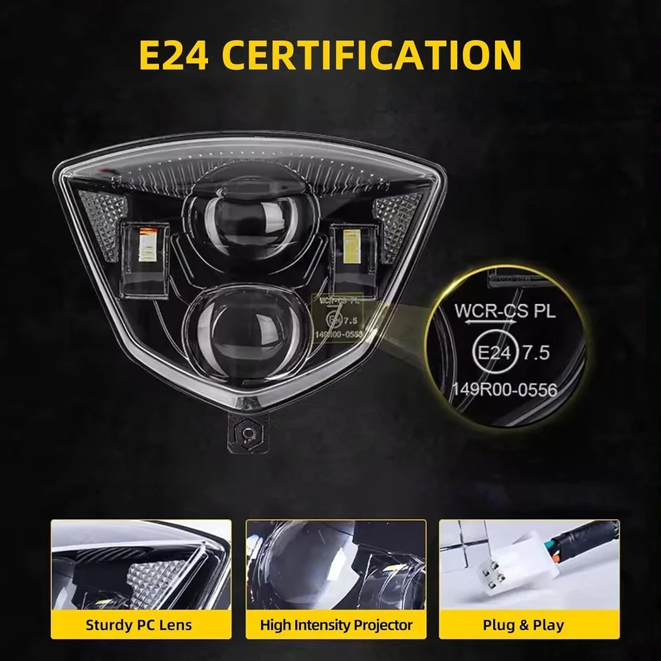 适用于 KTM EXC 125 250 300 400 450 525 2005 - 2007 前大灯 LED 车头灯 DRL — 第 4/4 张图片