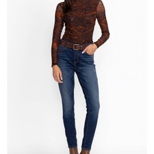 Johnny Was Denim Jeans Women's Dark Wash Embellished Pockets Size 25