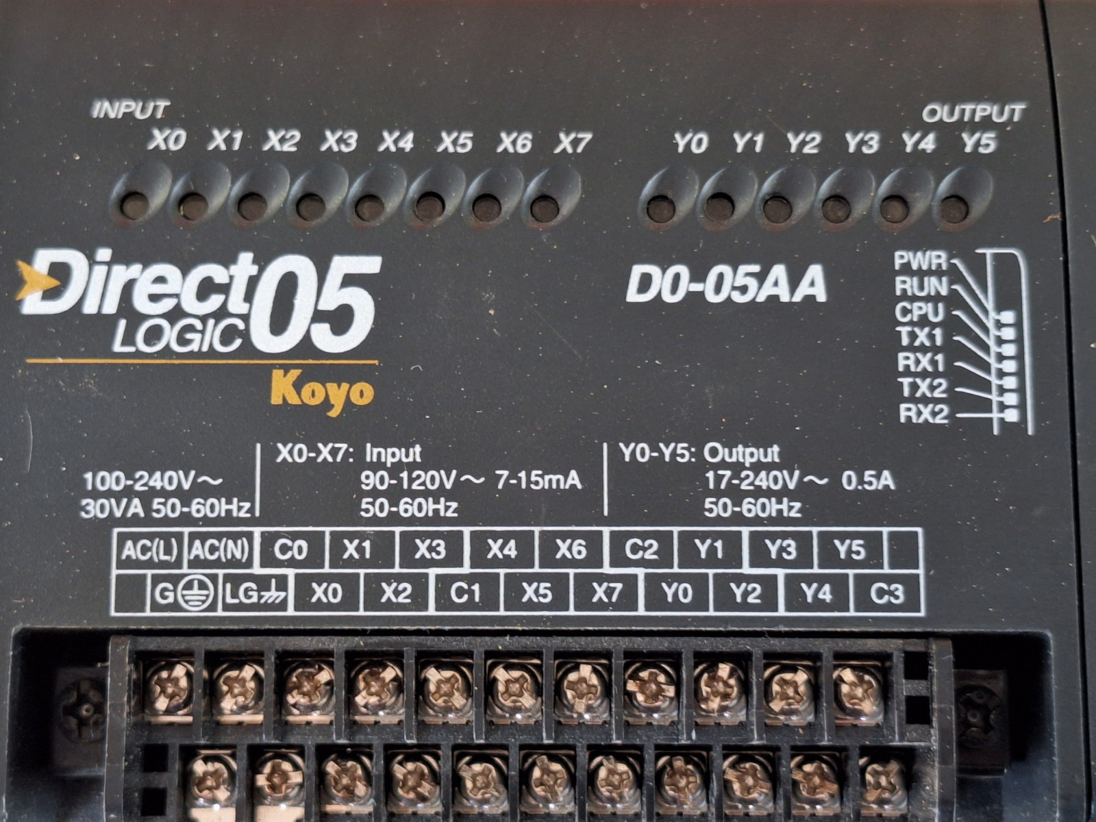 Koyo Direct Logic 05 D0-05AA Micro PLC Processor Module