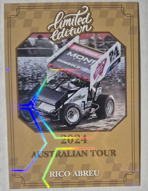 2025 Rico Abreu Sprint Car Card Australian Tour Limited Edition Rare
