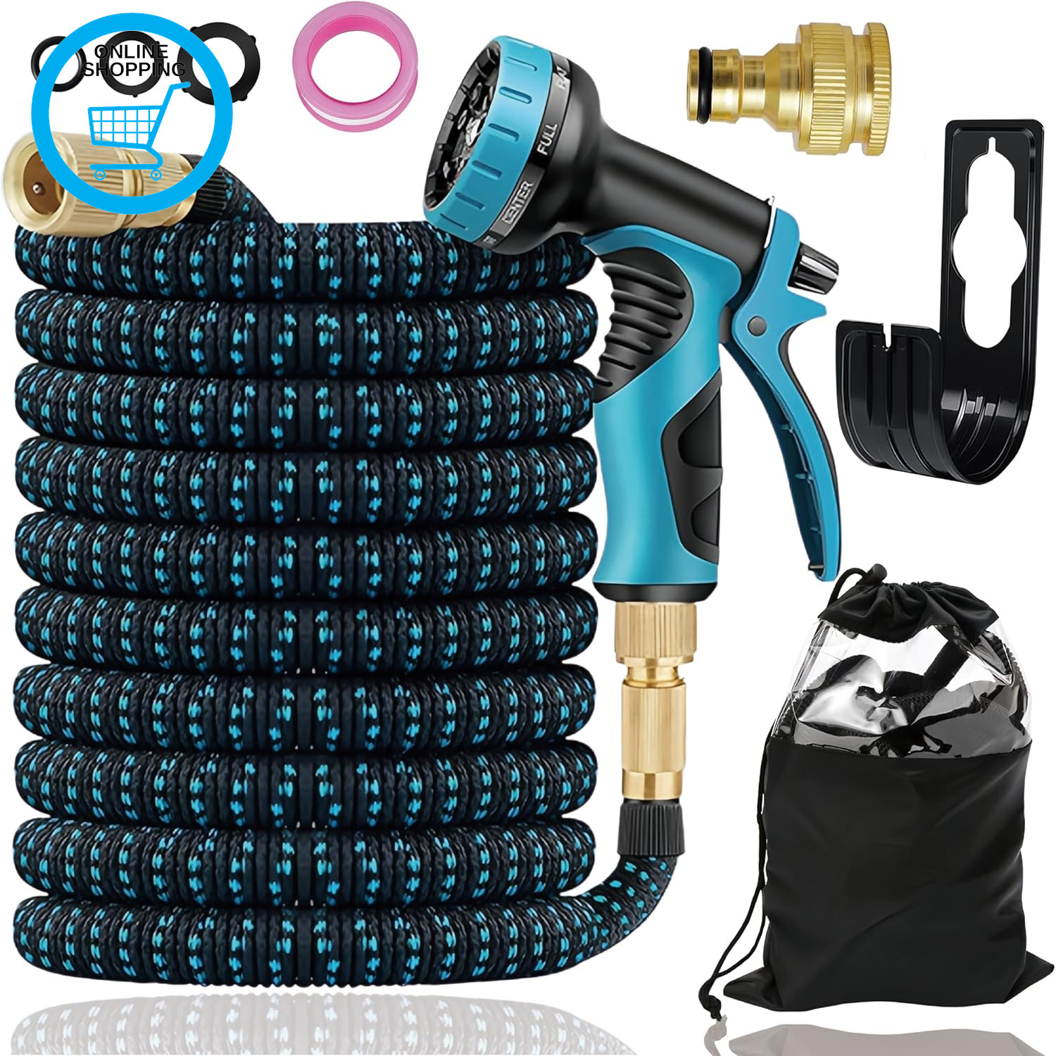 Expandable Garden Hose Pipe, Upgraded 3-Layer Latex No-Kink Flexible Water Hose,