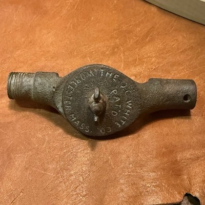 Antique O.C. White Large Wrist Joint / Swivel Knuckle Industrial Cast Iron