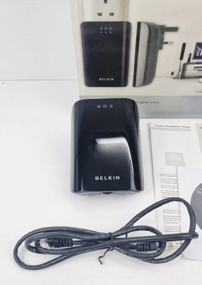 BELKIN Gigabit Gigabit Powerline HD Networking Starter Kit F5D4076-S V2 SINGLE - image 3 of 4