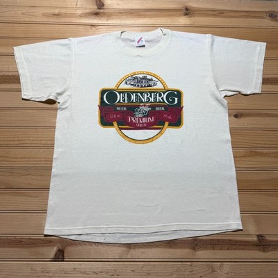 Vintage 90s Oldenberg Brewing Company Premium Beer Promo Graphic T-Shirt USA XL