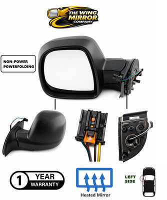 For Vauxhall Combo 2019 to 2024 UK Left Side Complete Electric Mirror Unit