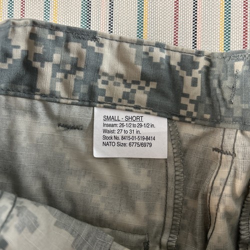 US Army Military ACU Digital Camo Pants Mens Small Short Trousers NEW #8422 - Picture 3 of 5