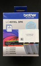 NEW Brother Genuine LC401XL 3PK High Yield Ink Set Cyan Magenta Yellow EXP:2028