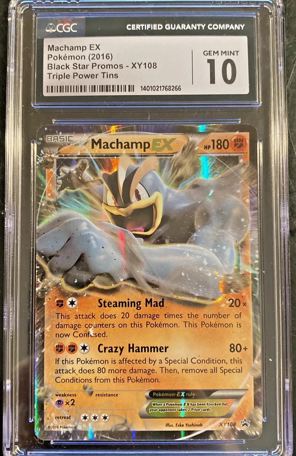 CGC gem Mint 10- Machamp EX - XY108 - Ultra Rare - XY Promo