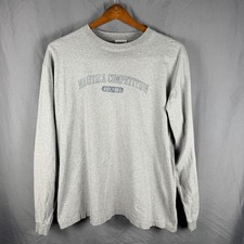 Vintage 90s Nautica Competition T Shirt Mens Medium Gray Long Sleeve USA Made
