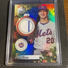 2025 Topps Holiday- Relics Pete Alonso #PR-PA Blue Metallic 267/299 METS/ORIOLES