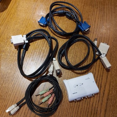 TRENDnet 2-Port USB KVM Switch Kit mit Audio TK-209K,gebraucht.