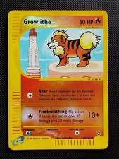 (EX) Growlithe 80/147 2002 Aquapolis Reverse Holo Pokemon Card