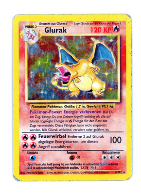 Glurak 4/102 Base Base Set German/German Pokemon Card/Card Holo Charizard DE