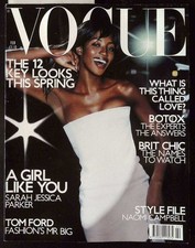 VOGUE UK February 2001 NAOMI CAMPBELL Sarah Jessica Parker TOM FORD @ EX+