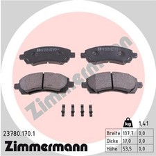 Bremsbelagsatz Scheibenbremse ZIMMERMANN 23780.170.1 für IMPREZA LEGACY GC BD GF