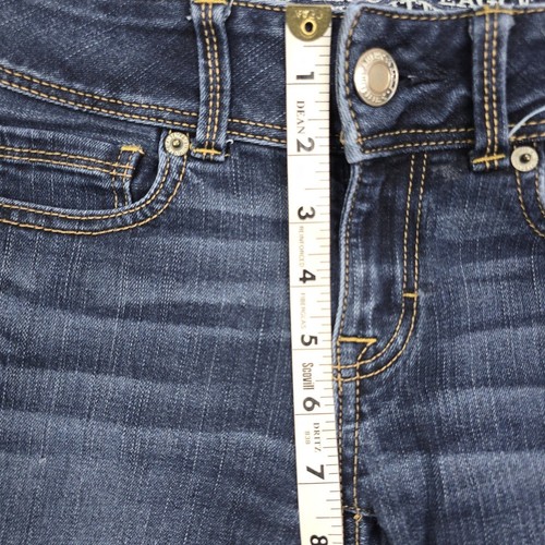 American Eagle Outtfitters Jeans Womens 0 Regular Dark Denim Low Rise 28x29.5 - Picture 10 of 19