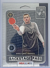 2019-20 Panini NBA Hoops Premium Stock Nikola Jokic Back Stage Pass #4 Nuggets