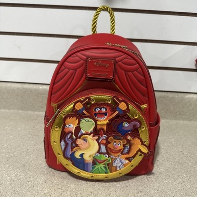 Loungefly Disney Mini Backpack The Muppets Group Cameo Light Up NWT New Red