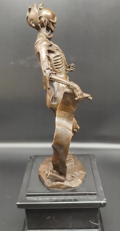 Bronze sculpture/figurine, "Memento Mori", signed H.Leinberger, H.34cm, 3.6kg/173 - Image 2 of 4