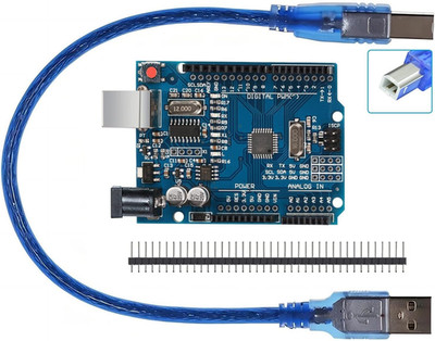 UNO R3 Board Compatible with Arduino IDE with USB Cable Pin Header ATmega328P