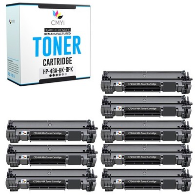 CMYi 8PK Replacement 48A Cartridge for HP LaserJet Pro M15a M15w MFP M28w M29w
