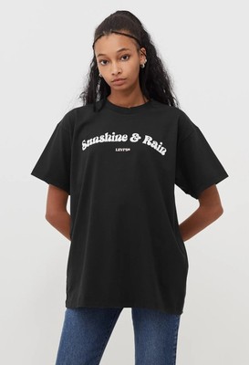 Levi's Damen T-Shirt GRAPHIC TEES A2704-0011 SUNSHINE & RAIN CAVIAR, Schwarz, XS