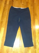 Ladies Talbots Navy Blue Perfect Crop Pants Size 14