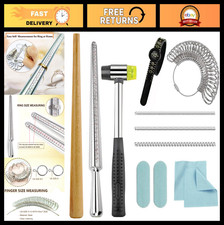 Metal Ring Sizer Tool Kit with Mandrel  Mallet for Jewelry Repair  Sizing