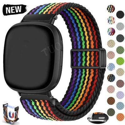 Für Fitbit Versa 4 Versa 3 / Sense 2 1 Ersatz Nylon Magnet Armband Uhrenarmband