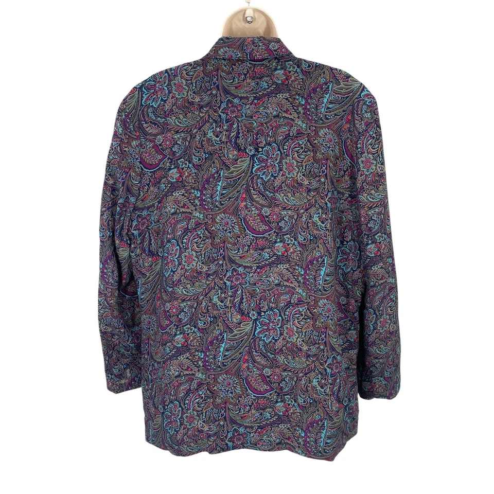 Blazer Norton McNaughton Mujer Paisley Academia Colorido EE. UU. Boho Floral Talla 14 Foto 3 de 4