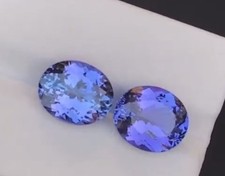 AAA 1Ct Blue Color Oval Cut D Grade VVS1 Natural Certified Diamond 2Pc